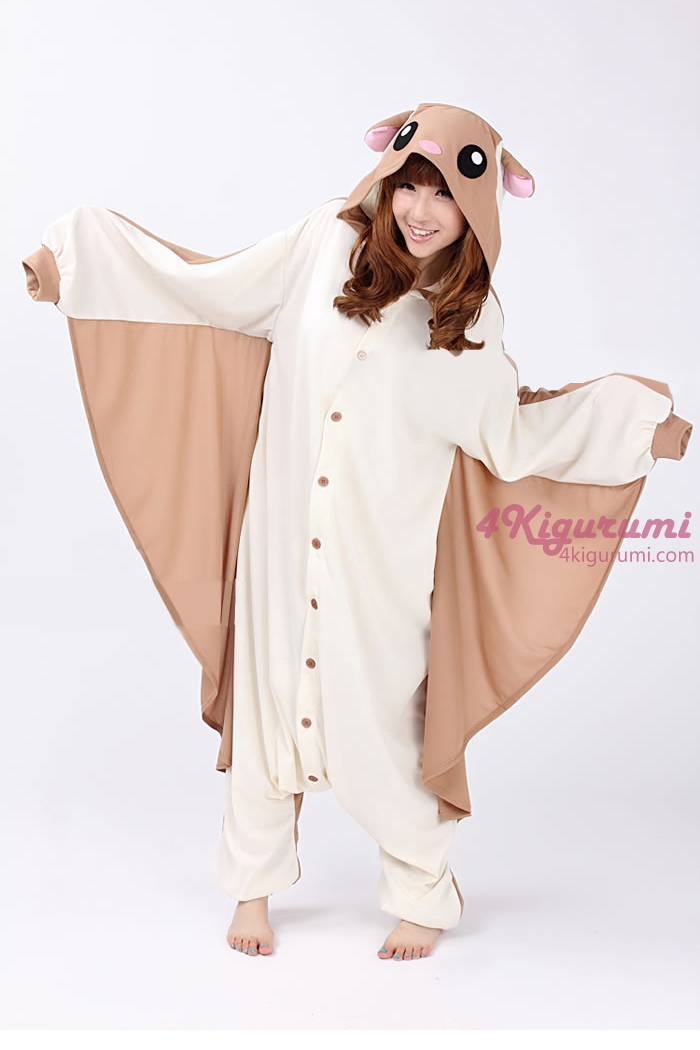 Flying Squirrel Kigurumi Adult Animal Onesie Costume Pajama By