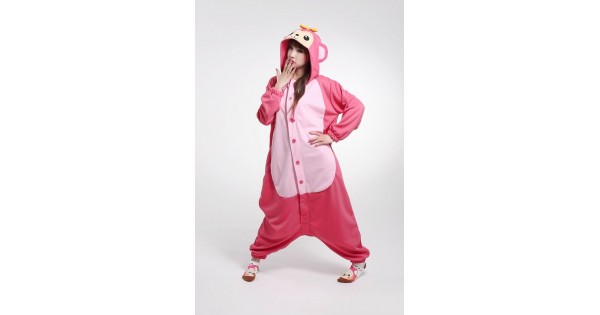 Pink Monkey Kigurumi Animal Onesie