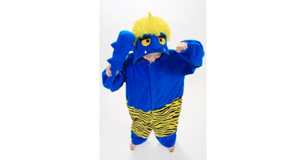 Blue Oni Onesie Kigurumi Pajamas - 4kigurumi.com