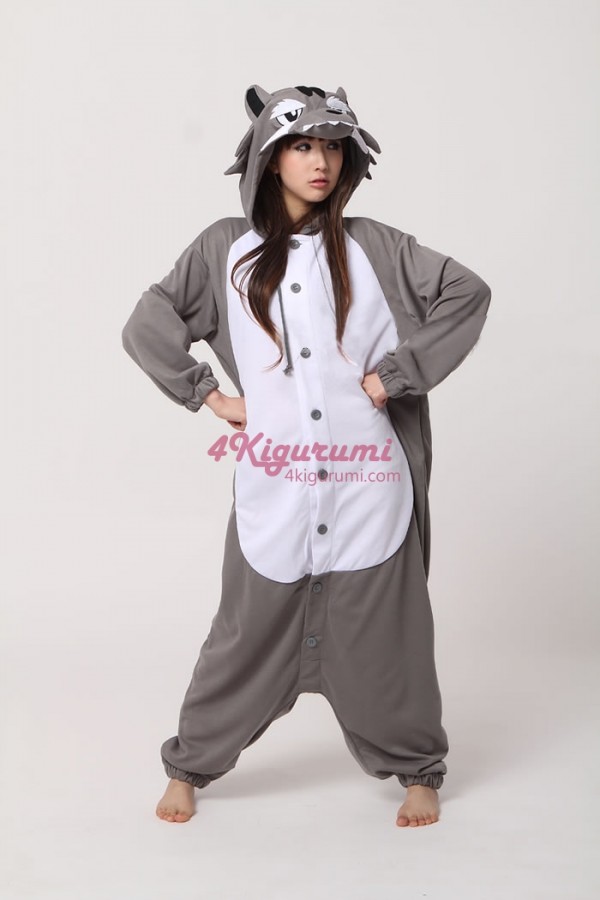 Grey Wolf Kigurumi Animal Onesie - 4kigurumi.com