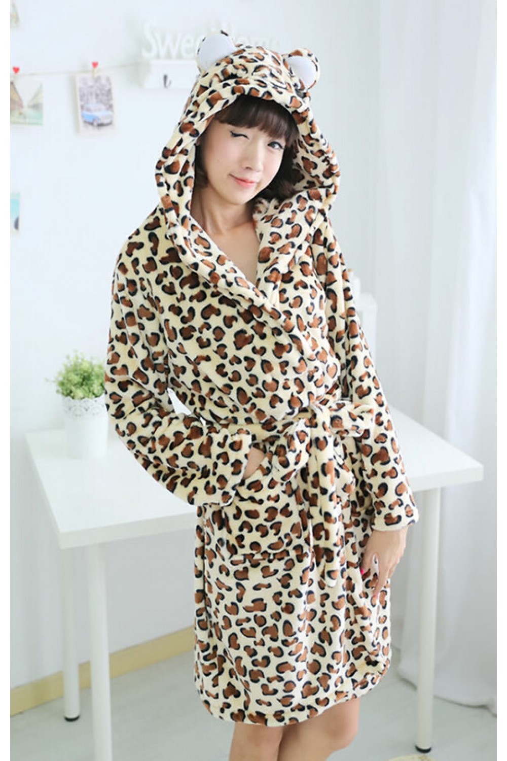 Leopard Bear Kigurumi Bathrobe Animal Robes - 4kigurumi.com