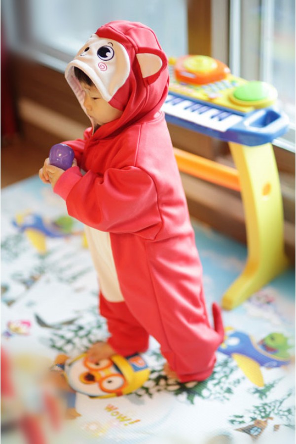 Red Monkey Baby Animal Onesie - 4kigurumi.com