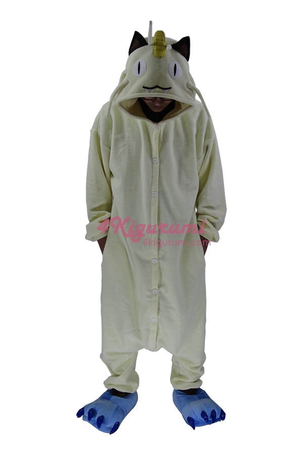 Pokemon Meowth Onesie Kigurumi Pajamas - 4kigurumi.com